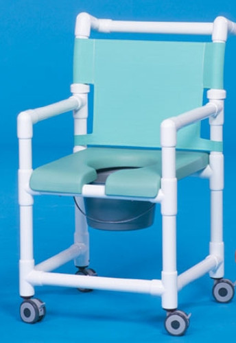 Shower Chair Deluxe Fixed Arm PVC Frame Mesh Back 20 Inch Clearance SC720N Each/1 - 72113309