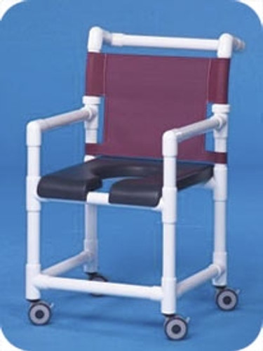 Shower Chair Deluxe Fixed Arm PVC Frame Mesh Back 20 Inch Clearance SC720G Each/1 - 72043309