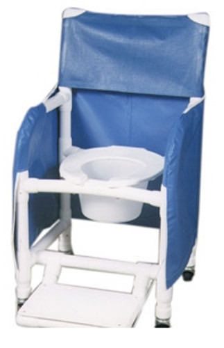 Commode / Shower Chair With Arms PVC Frame 118-3-FF-PS-18-10-QT-C Each/1