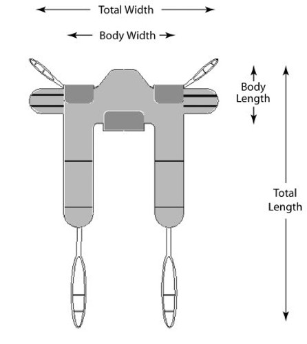 Padded Toileting Sling Lumex Large 400 lbs. TP333 Each/1