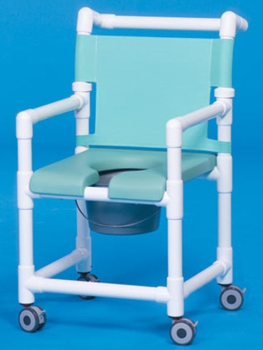 Shower Chair Deluxe Fixed Arm PVC Frame Mesh Back 20 Inch Clearance SC720N Each/1 - 72123309