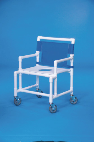Bariatric Shower Chair ipu Fixed Arm PVC Frame Mesh Back 21.5 Inch BSC660 Each/1 - 60083309
