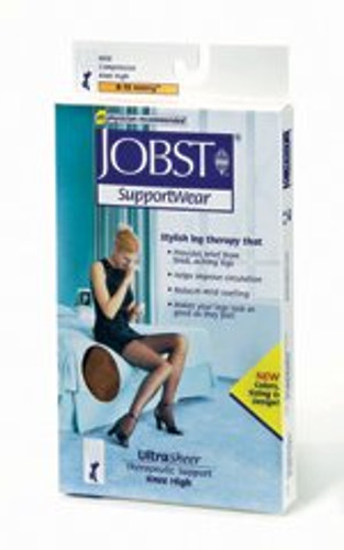 Compression Stockings Jobst Knee-High Small Classic Black Closed Toe 121504 Pair/2