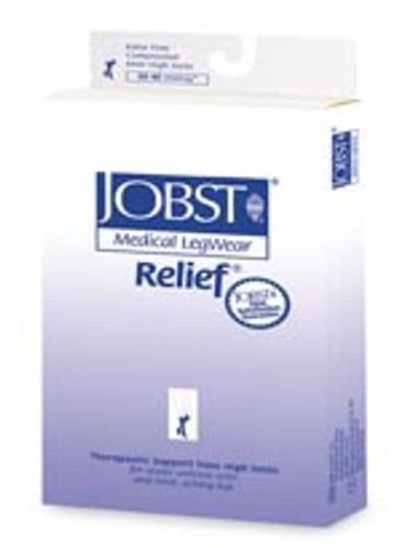 Compression Stockings Jobst Relief Thigh-High Small Beige Closed Toe 114822 Pair/1