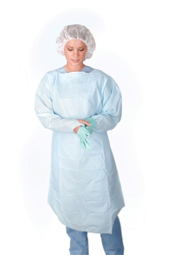 Over-the-Head Protective Procedure Gown X-Large Blue Unisex ASTM F1670 NonSterile CRI5001 Case/75