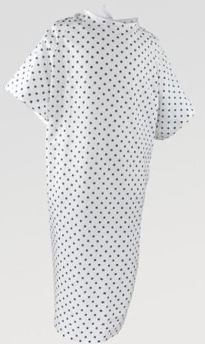 Patient Exam Gown Large Snowflake Blue Adult 7496A400 DZ/12