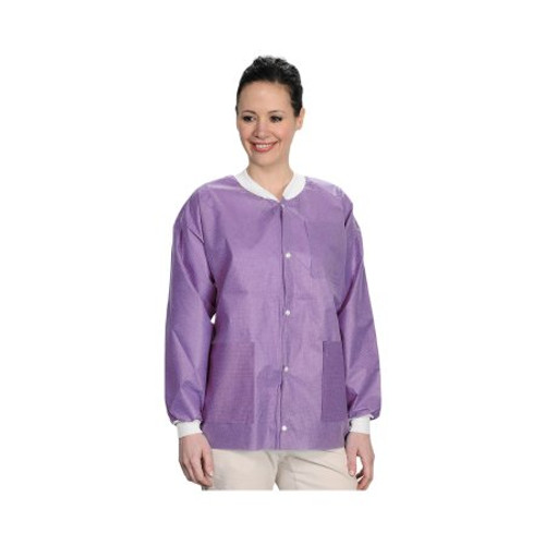 Lab Jacket Extra-Safe Purple Large Long Sleeve Hip Length 3630PPL Pack/10
