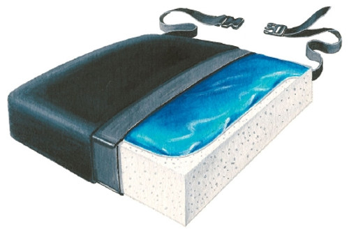 Seat Cushion Gel-Foam 18 X 16 X 2-1/2 Inch Gel / Foam 751019 Each/1