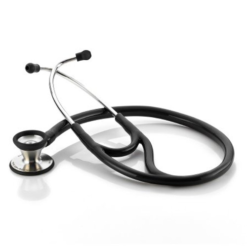 Cardiology Stethoscope Adscope 602 Black 1-Tube 19 Inch Tube Double Sided Chestpiece 602BK Each/1