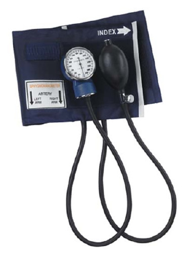 Aneroid Sphygmomanometer Mabis Pocket Style Hand Held 2-Tube Large Adult Arm 09-149-016 Each/1