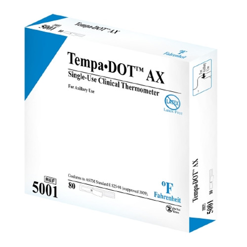 Axillary Adhesive Thermometer Strip 3M Tempa DOT AX 99 to 104 Degree F. Color Dots 5001 Box/80