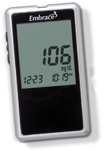Blood Glucose Meter Embrace 6 Seconds Stores 7- 21- and 30-Day Averaging No Coding APX01AB0300 Each/1
