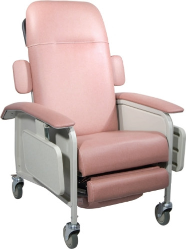 Convalescent Recliner Mauve Vinyl 5 Inch Heavy-Duty Steel Casters 5291-16 Each/1