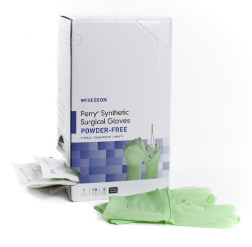 Surgical Glove McKesson Perry Performance Plus Sterile Green Powder Free Polyisoprene Hand Specific Smooth Chemo Tested Size 8.5 20-2085N Case/400