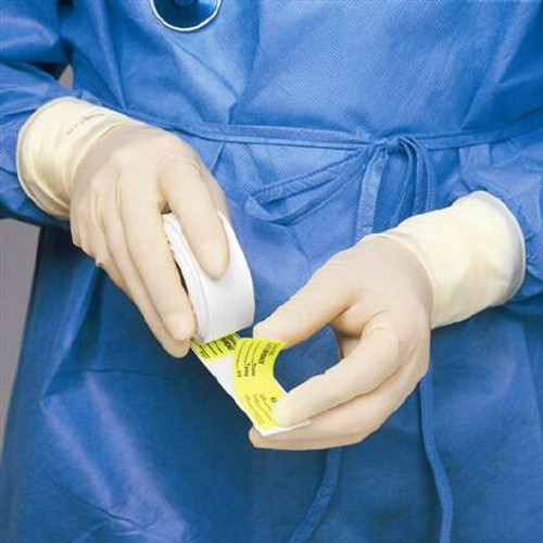Exam Glove ChemoPlus NonSterile Ivory Powder Free Latex Hand Specific Textured Fingertips Chemo Tested Small CT5055G Box/50