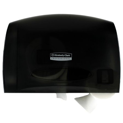 Kimberly-Clark Professional Toilet Tissue Dispenser Black Smoke Plastic Manual Pull Jumbo Roll Wall Mount 09602 Case/1