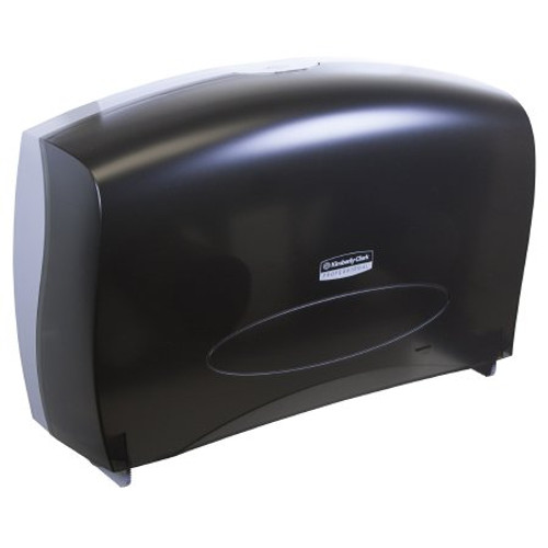 K-C PROFESSIONAL Toilet Tissue Dispenser Black Smoke Plastic Manual Pull Jumbo Roll Wall Mount 09551 Case/1
