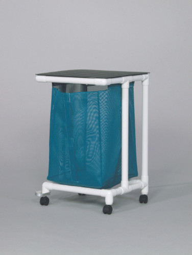 Single Hamper with Bag Standard Jumbo 4 Casters 55 gal. VL JH1 FP MESH WINEBERRY Each/1