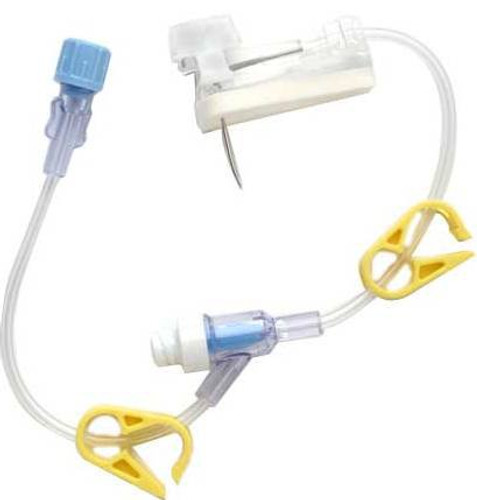 Huber Infusion Set Gripper Plus 20 Gauge 1.25 Inch 8 Inch Tubing Split Septum Y-Site Port 21-2867-24 Box/12