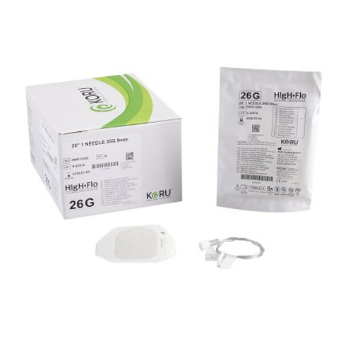 Sub-Q Infusion Set HIgH-Flo 26 Gauge 9 mm 20 Inch Tubing Without Port RMS12609 Box/20