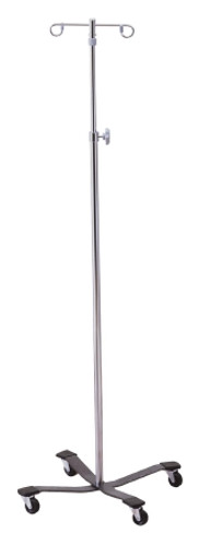 IV Stand Floor Stand entrust Performance 4-Hook 5-Leg Dual-Wheel Nylon Casters Cast Aluminum Base 81-11360 Each/1