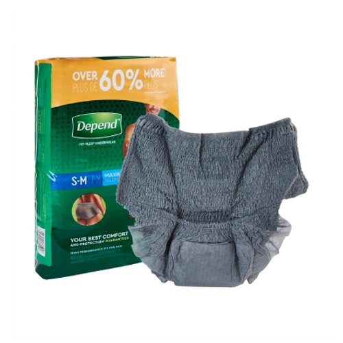 Adult Absorbent Underwear Depend Pull On Small / Medium Disposable Heavy Absorbency 12539 BG/32