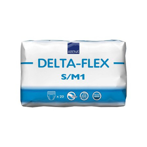 Adult Absorbent Underwear Abena Delta-Flex M1 Pull On Small / Medium Disposable Moderate Absorbency 308891 Case/80