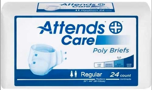 Adult Incontinent Brief Attends Tab Closure Regular Disposable Heavy Absorbency BR25 Pack/24
