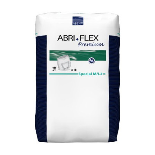 Adult Absorbent Underwear Abri-Flex Premium Pull On Medium / Large Disposable Moderate Absorbency 41076 BG/18