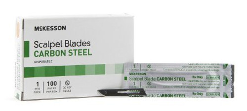 McKesson Brand Surgical Blade Carbon Steel Size 10 Sterile Disposable 1632 Each/1