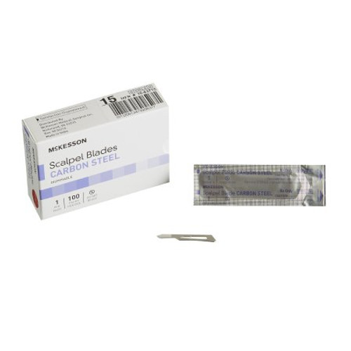 McKesson Brand Surgical Blade Carbon Steel Size 15 Sterile Disposable 16-63715 Case/1000