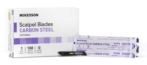McKesson Brand Surgical Blade Carbon Steel Size 10 Sterile Disposable 16-63710 Case/1000