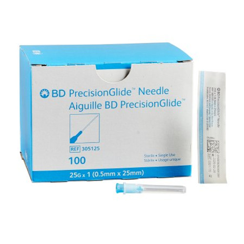 Hypodermic Needle PrecisionGlide Without Safety 25 Gauge 1 Inch 305125 Each/1