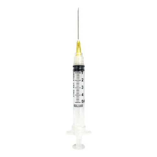 Syringe with Hypodermic Needle SureSafe 3 mL 21 Gauge 1 Inch Detachable Needle Retractable Needle FD-SSIC03-21 Box/100