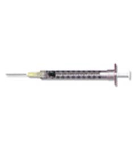 Insulin Syringe with Needle Monoject 1 mL 27 Gauge 1/2 Inch Detachable Needle Without Safety 1188127012 Box/100