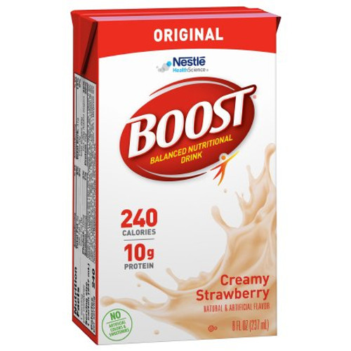 Oral Supplement Boost Creamy Strawberry 8 oz. Carton Ready to Use 4390067639 Case/27
