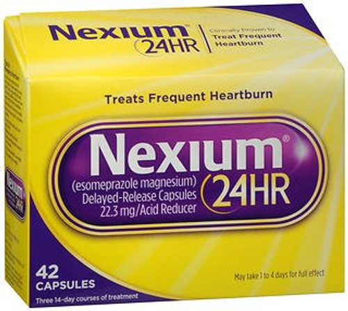 Antacid Nexium 24HR 22.3 mg Strength Capsule 14 per Bottle 2031680 Pack/42
