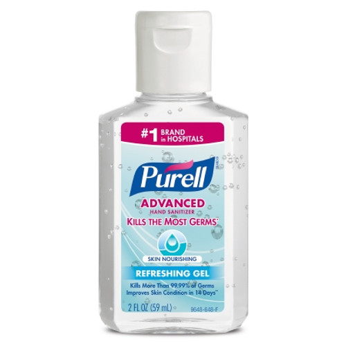 Hand Sanitizer Purell 2 oz. Alcohol Ethyl Gel Pump Bottle 9648-24 Each/1