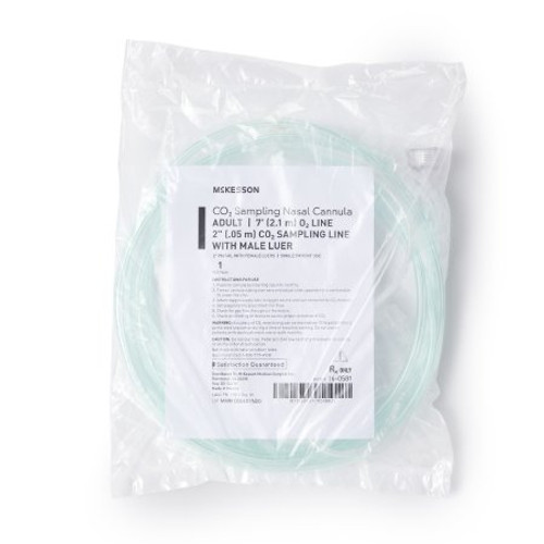 ETCO2 Nasal Sampling Cannula with O2 ETCO2 Sampling / Simultaneous O2 McKesson Brand Adult Curved Prong / NonFlared Tip 16-0581 Case/25