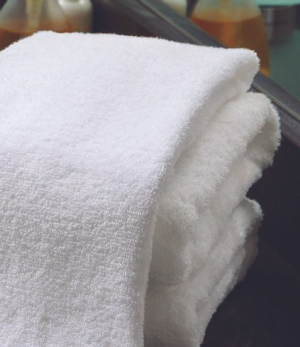 Bath Towel 20 W X 40 L Inch Cotton 100% White Reusable 40531410 DZ/12