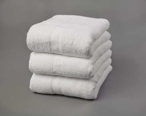 Bath Towel 24 W X 48 L Inch Cotton 100% White Reusable 40161400 DZ/12