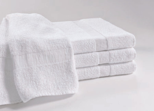 Bath Towel 21 W X 44 L Inch Cotton 90% / Polyester 10% White Reusable 40520101 DZ/12 - 40548109