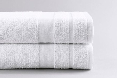 Bath Towel 20 W X 40 L Inch Cotton 100% White Reusable 40524300 DZ/12