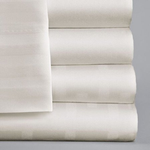 Bed Sheet ComforTwill Fitted 39 X 80 X 14 Inch Bone Cotton 70% / Polyester 30% Reusable 01490149 DZ/12
