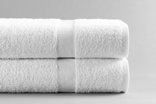 Bath Towel 24 W X 50 L Inch Cotton 86% / Polyester 14% White Reusable 40148400 DZ/12