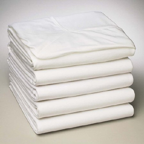 Bed Sheet Fitted 36 X 84 X 14.25 Inch White Cotton 60% / Polyester 40% Disposable 07246400 DZ/12