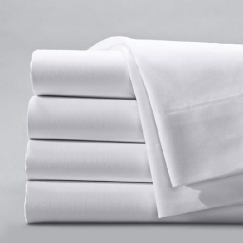 Bed Sheet Centima Fitted 78 W X 80 L X 14 D White Cotton 70% / Polyester 30% Reusable 01241000 DZ/12