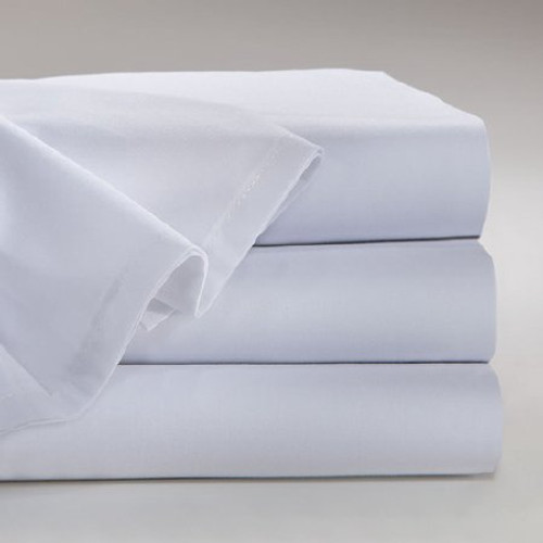 Bed Sheet Flat 66 X 104 Inch White Cotton 100% 14338300 DZ/12