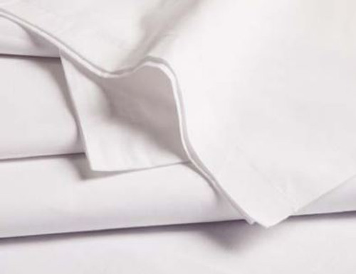 Bed Sheet Performance Muslin Flat 66 X 108 Inch White Cotton 55% / Polyester 45% Reusable 49624-108 DZ/12
