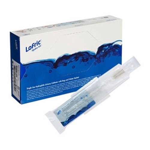Intermittent Closed System Catheter Lofric Hydro-Kit Coude Tip Polyolefin-Based Elastomer PVC 12 Fr. 16 Inch 4251240 Each/1